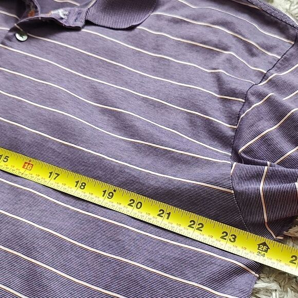 Bobby Jones Collection Polo Golf  Short Sleeve Shirt Size XL Purple Color - Picture 8 of 10